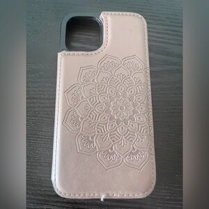 Iphone Mini case with credit cards wallet.